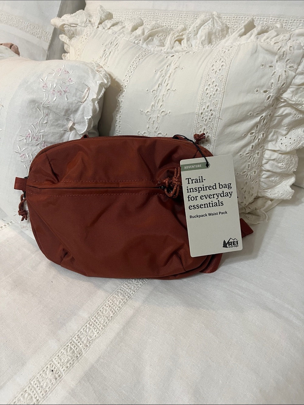 Trail-Inspired Ruckpack Waist Pack - Rust Red